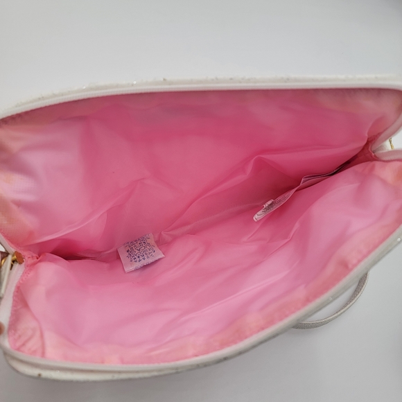 Juicy Couture Pink & White Crossbody Purse w/ Gold Hardware + Sparkle Bow - Picture 8 of 8